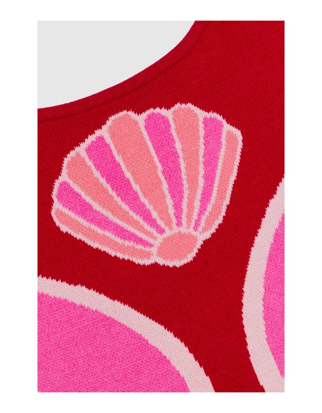The Wolf Gang - Concha Knit Maxi Dress - Cherry Shell