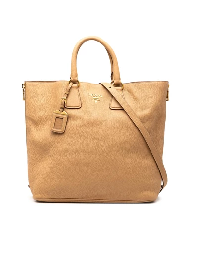 Pre-Loved by Azura Reborn - Pre-Loved Vitello Daino Side Zip Convertible Tote