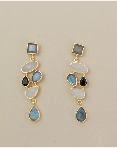 Meshca - Trapeze Midnights Earrings