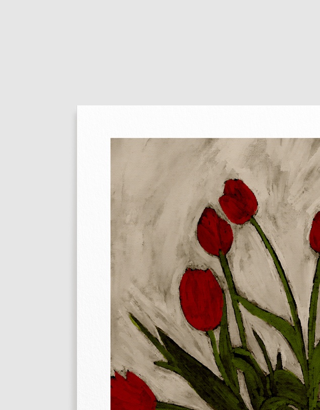 Olive et Oriel - Bouquet Of Tulips by Shatha Al Dafai Art Print