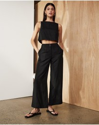 Atmos&Here - Celina Linen Blend Crop Top