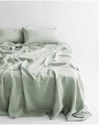 Aura Home - Emile Linen Flat Sheet