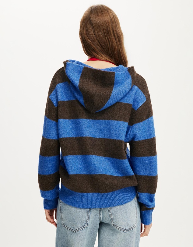 Cotton On - Sporty Stripe Hooded Knit