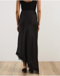 Atmos&Here - Leoni Asymmetric Lace Satin Skirt
