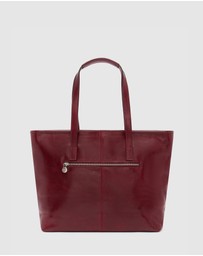 Florence - The Beatrice Red Leather Tote Laptop Bag