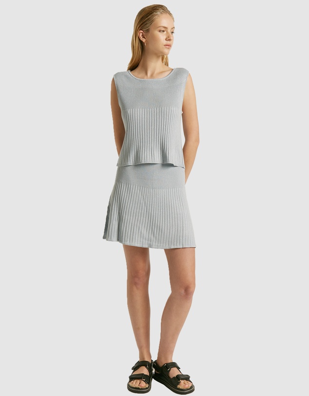 FRIEND of AUDREY - Hartley Lurex Knit Mini Skirt