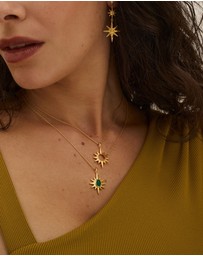 Ottoman Hands - Green Onyx Star Pendant Necklace