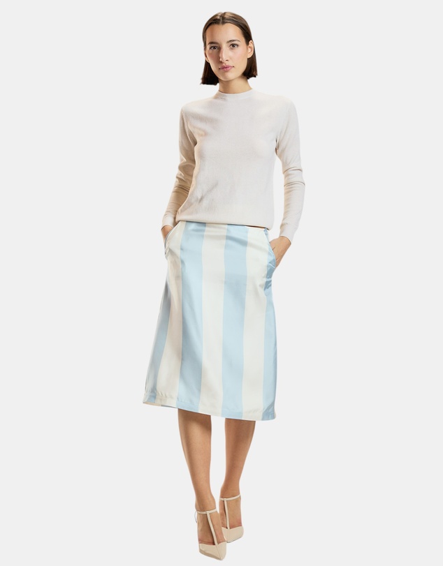 Cynthia Rowley - Stripe Collectible Silk Skirt