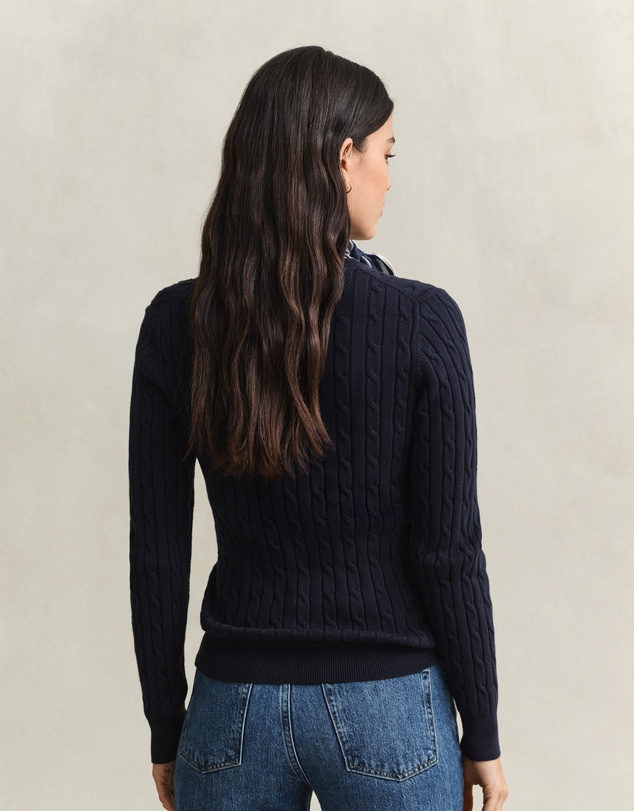 Gant - Stretch Cotton Cable Crew Neck Knit