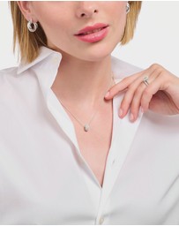 THOMAS SABO - Necklace with ring pendant and white zirconia