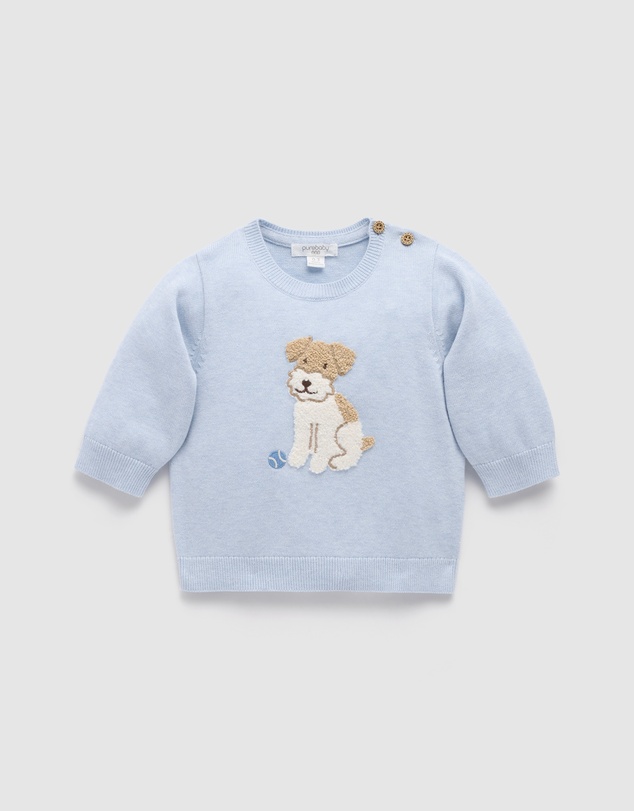 Purebaby - Chenille Embroidered Jumper-Kids-Babies