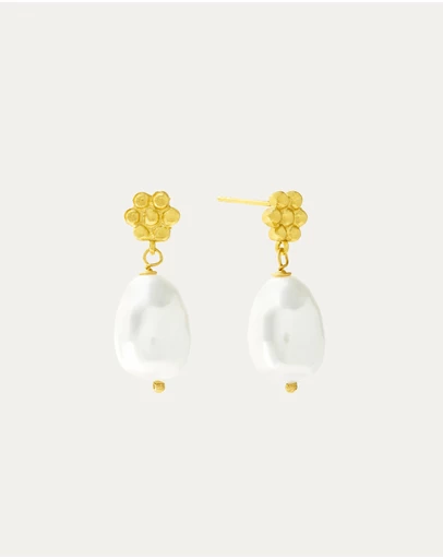 Ottoman Hands - Mavis Pearl Drop Stud Earrings