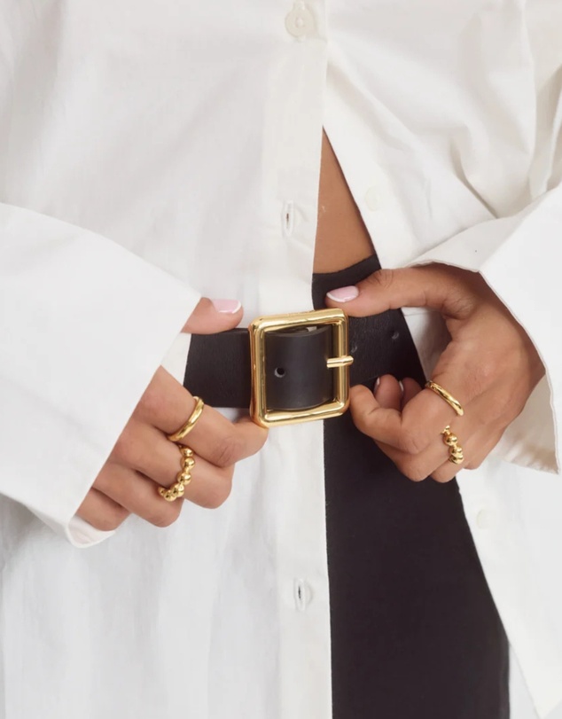 CENDRE - Beckett Belt Black 18K Gold