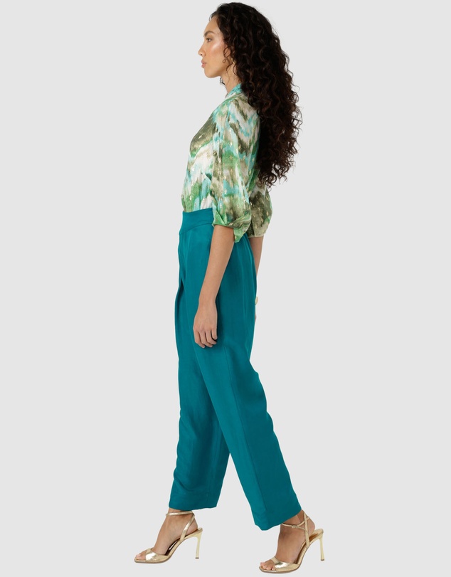 SACHA DRAKE - Corfu Pant In Peacock