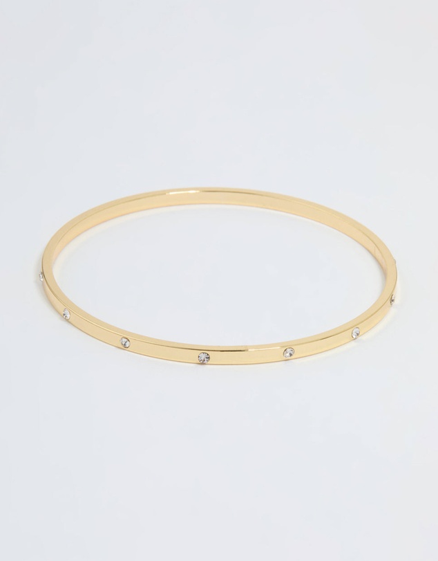 Lovisa - Gold Plated Diamante Inlay Bangle