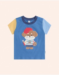 Huxbaby - Parisian Painter Pup Tee - Babies-Kids