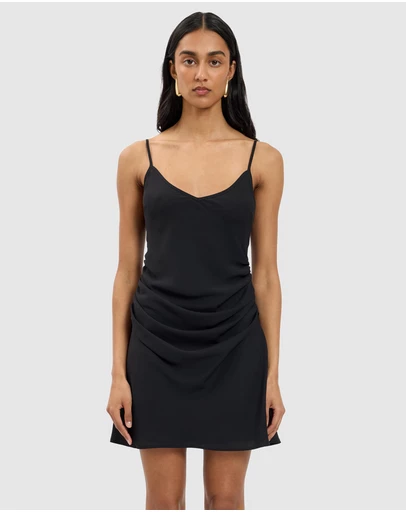 With Harper Lu - Georgette Draped Mini Dress