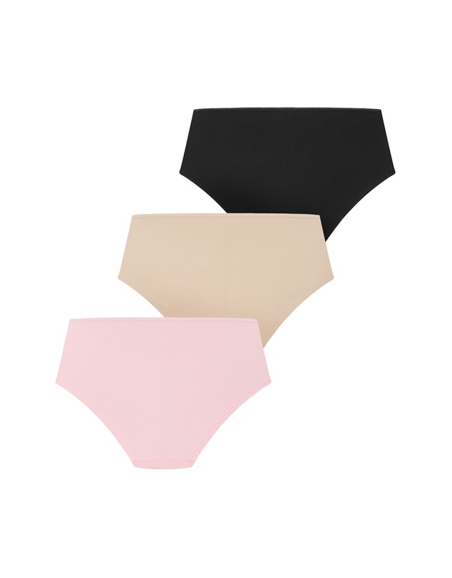City Chic - Luxe Cotton 3 Pack Boyleg