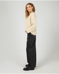 All About Eve - Devon V Neck Jumper Vanilla