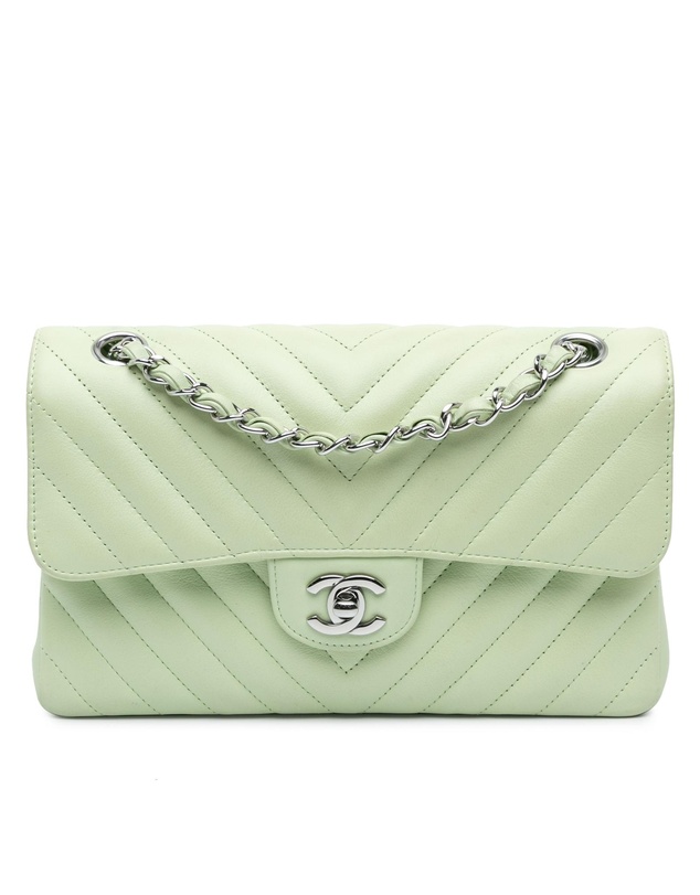 Pre-Loved by Azura Reborn - Pre-Loved Small Classic Chevron Lambskin Double Flap