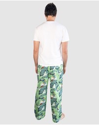 Sant And Abel - Men's Martinique® Green Banana Leaf PJ Pants
