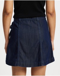 & Other Stories - Tie-Detail Denim Mini Skirt