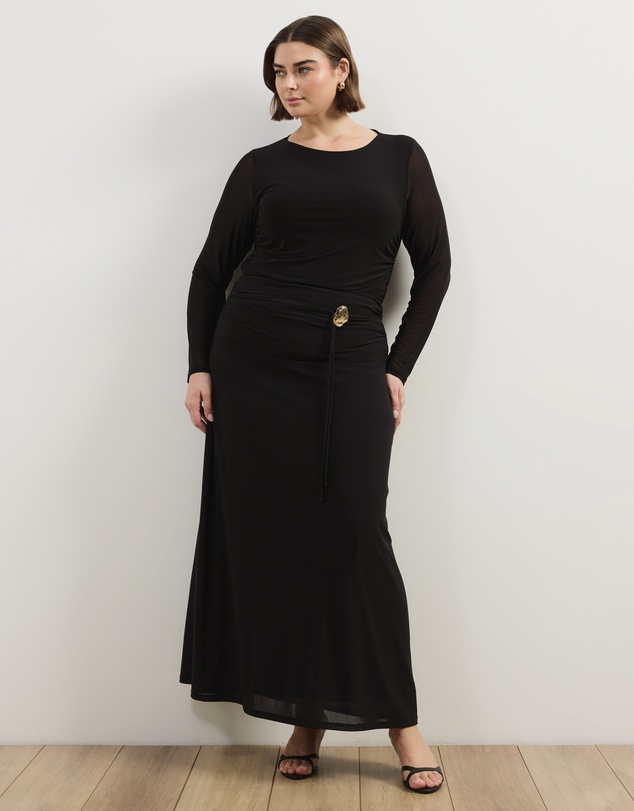 Atmos&Here Curvy - Cleo Mesh Long Sleeve Top