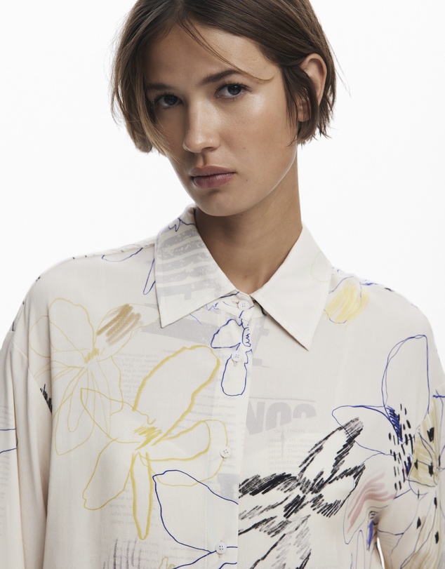Desigual - Fluid collage shirt