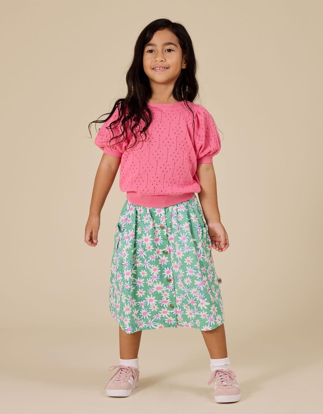 Goldie + Ace - Daisy Patch Presley Pocket Skirt - Babies-Kids
