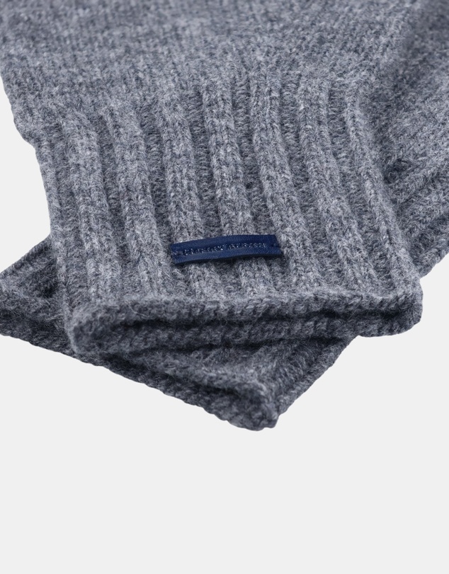 Henry Bucks - HENRY BUCKS Merino Wool Beanie Gloves & Scarf Set GREY