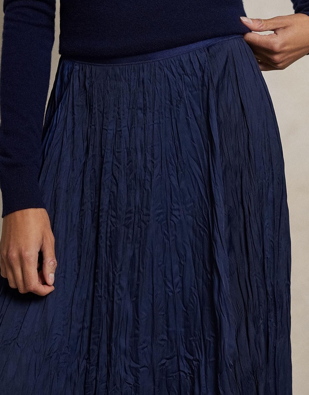 Polo Ralph Lauren - Crinkled Satin A-Line Skirt - The ICONIC Exclusive