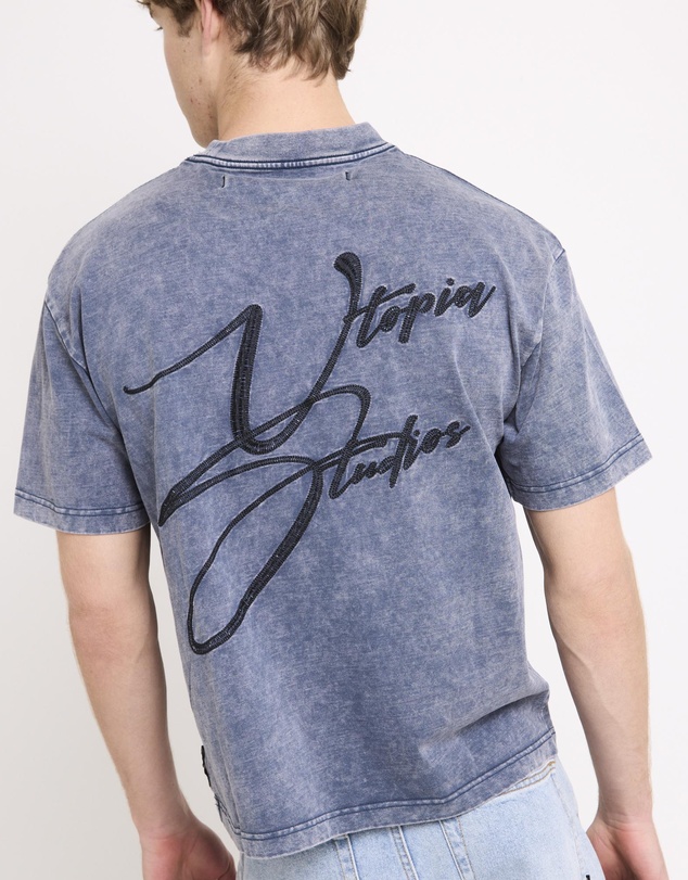 Black Noise White Rain - Signature Crop T-Shirt