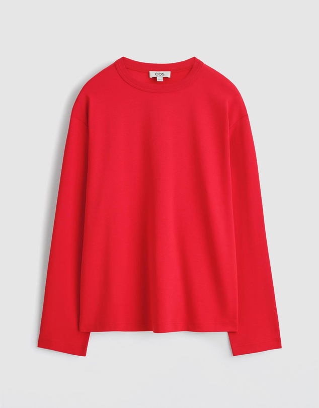 COS - Relaxed Jersey Interlock Long Sleeve T-Shirt