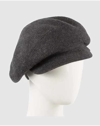 Max Alexander - European Made Charcoal Wool Beret Cap