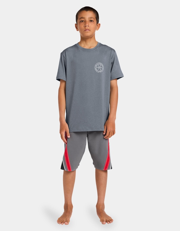 Billabong - Boys 8 to 16 Boys Big Wave Daz Loose Fit Short Sleeve Rashguard