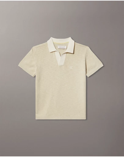 Calvin Klein Jeans - Boys Linen Blend Polo Shirt
