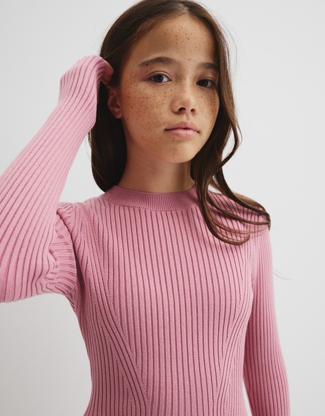 Country Road - Teen Rib Long Sleeve Knit Dress