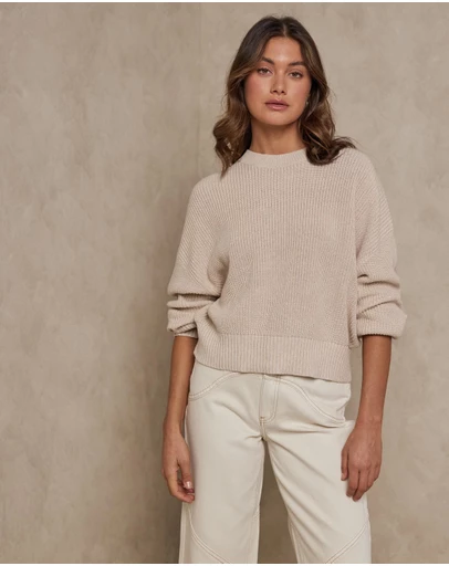 AERE - Cotton Cashmere Blend Relaxed Jumper
