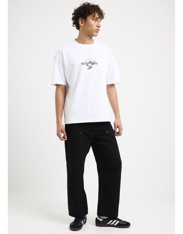 Black Noise White Rain - Cursive Carpenter Pants