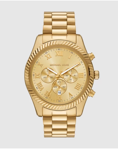 Michael Kors - Lexington Gold Tone Chronograph Watch