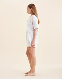 Papinelle - Ivy Organic Cotton Frill Short Sleeve Boxer PJ Set