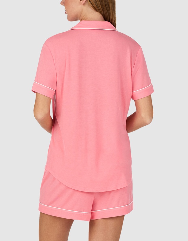 Kate Spade - Modal Button Up Short Sleeve Short Pyjama Set with Embroidery