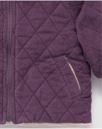 Purebaby - Corduroy Sherpa Quilted Jacket - Kids-Babies