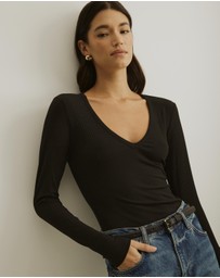 Atmos&Here - Long Sleeve V-Neck Tee