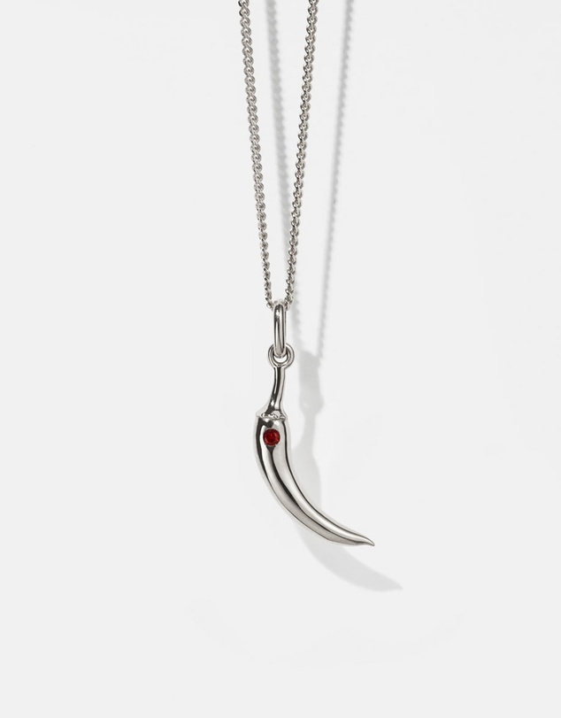 Meadowlark - Chilli Charm Necklace set with a Red Sapphire