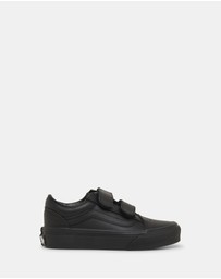 Vans - Old Skool Black Leather Youth