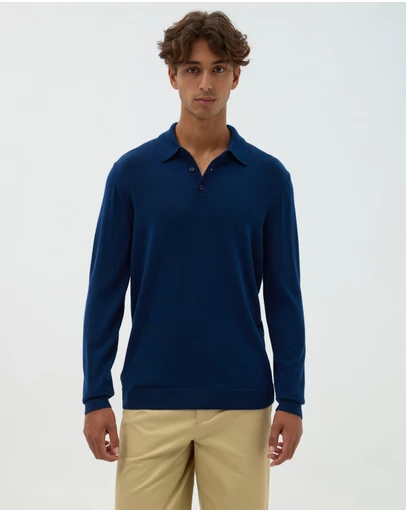 AERE - Merino Wool Knit Polo