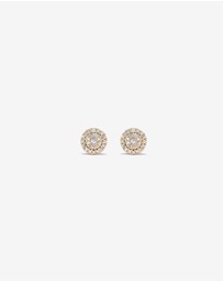 Michael Hill - 0.25 Carat TW Diamond Round Cluster Stud Earrings in 10kt Yellow Gold
