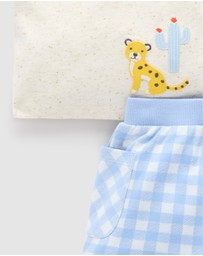 Purebaby - Gingham Short and Tee Set -Kids-Babies