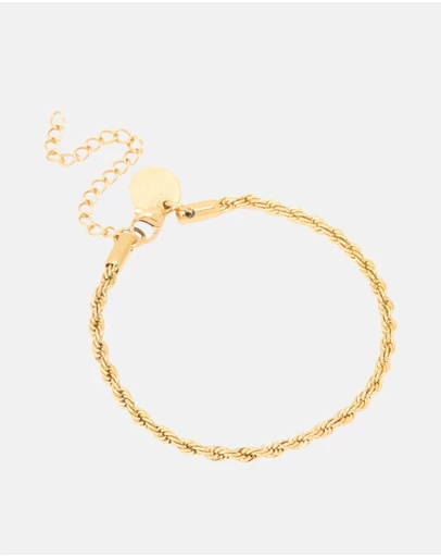 Lovisa - Waterproof Gold Plated Stainless Steel Twisted Chain Bracelet